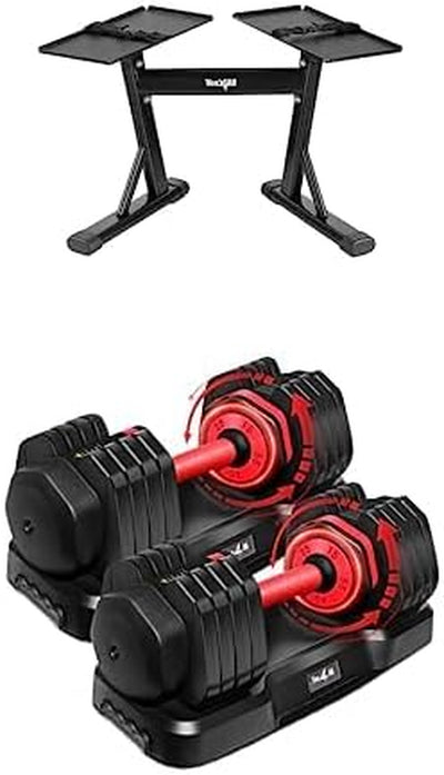 Adjustable Dumbbells up to 160 Pound, Dumbbells Spotter Stand, Dumbbells Rack & Weight Rack with Strap, Convenience & Safety, Easy Storage, Use Expandable Dumbbells
