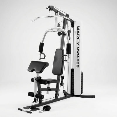 Home Gym System Built for Total Body Workouts, 150 lb Weight Stack, Multi-Station Design, No Cable Changes