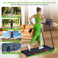Walking Pad with Handle Bar, 2026 Upgrade Portable Small Treadmill with Handles for Home Small, 3.0HP under Desk Walking Pad Treadmill with Incline, 0.6-7.6MPH, 350LBS