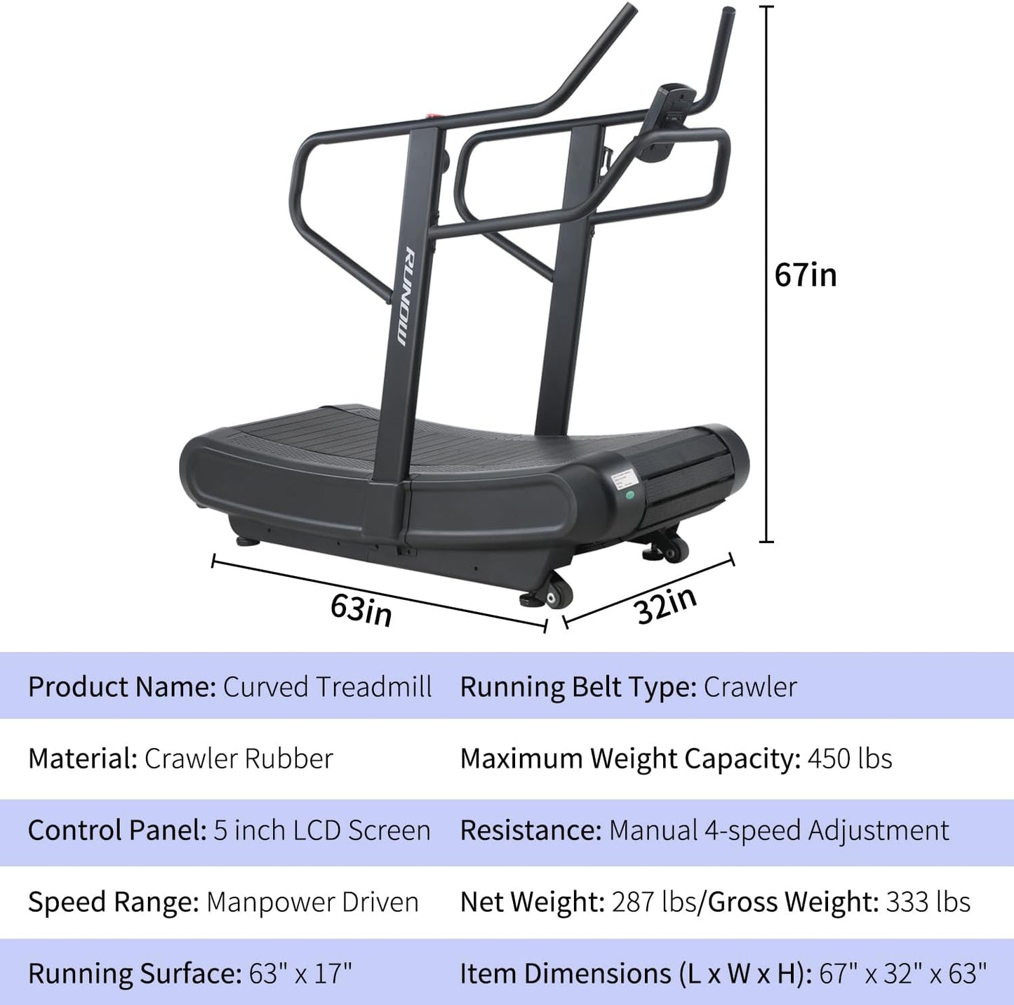 Curved Treadmill for Home and Commercial Running Treadmill
