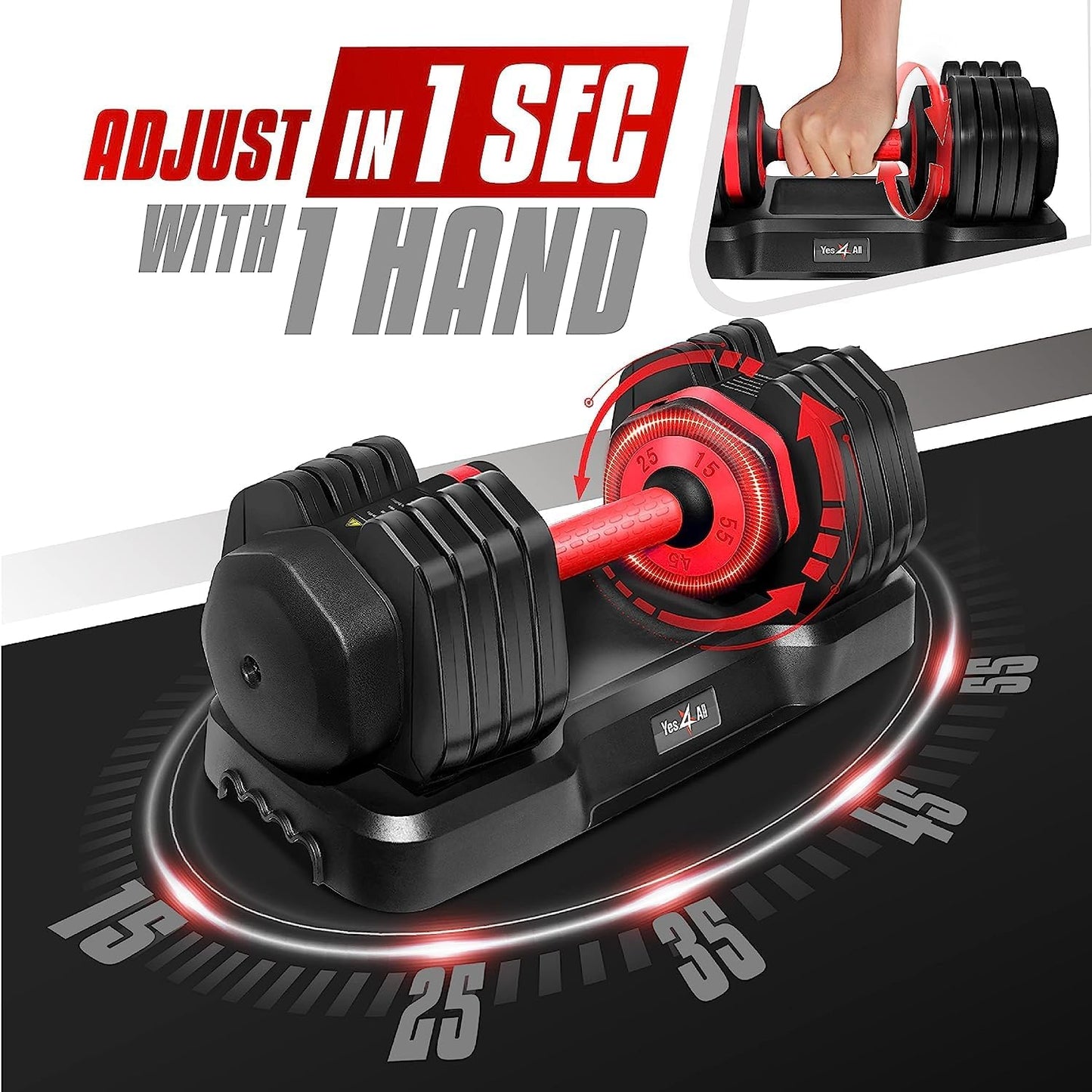 Stand for Adjustable Dumbbells up to 160 Pound, Dumbbells Spotter Stand, Dumbbells Rack & Weight Rack with Strap, Convenience & Safety, Easy Storage, Use Expandable Dumbbells