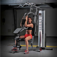 Pro MWM-988 Home Gym System 150 Pound Adjustable Weight Stack Machine