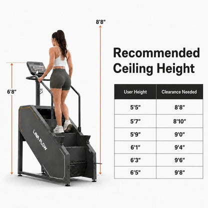 Stair Stepper Machine, Commercial Grade Stair Climber with Bluetooth, Stair Machine for Cardio, 15 Resistance Levels, 24-164 Steps/Min, Exercise Machine with LED Display for Home