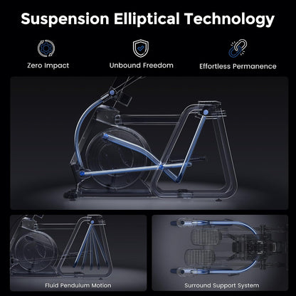 Commercial Elliptical Exercise Machines with 21IN Stride