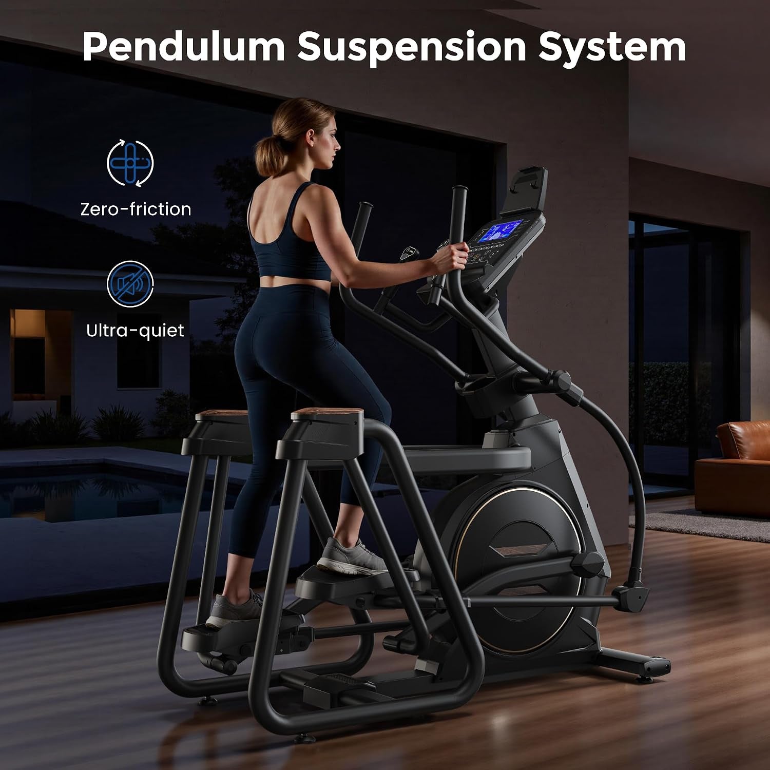 Commercial Elliptical Exercise Machines with 21IN Stride