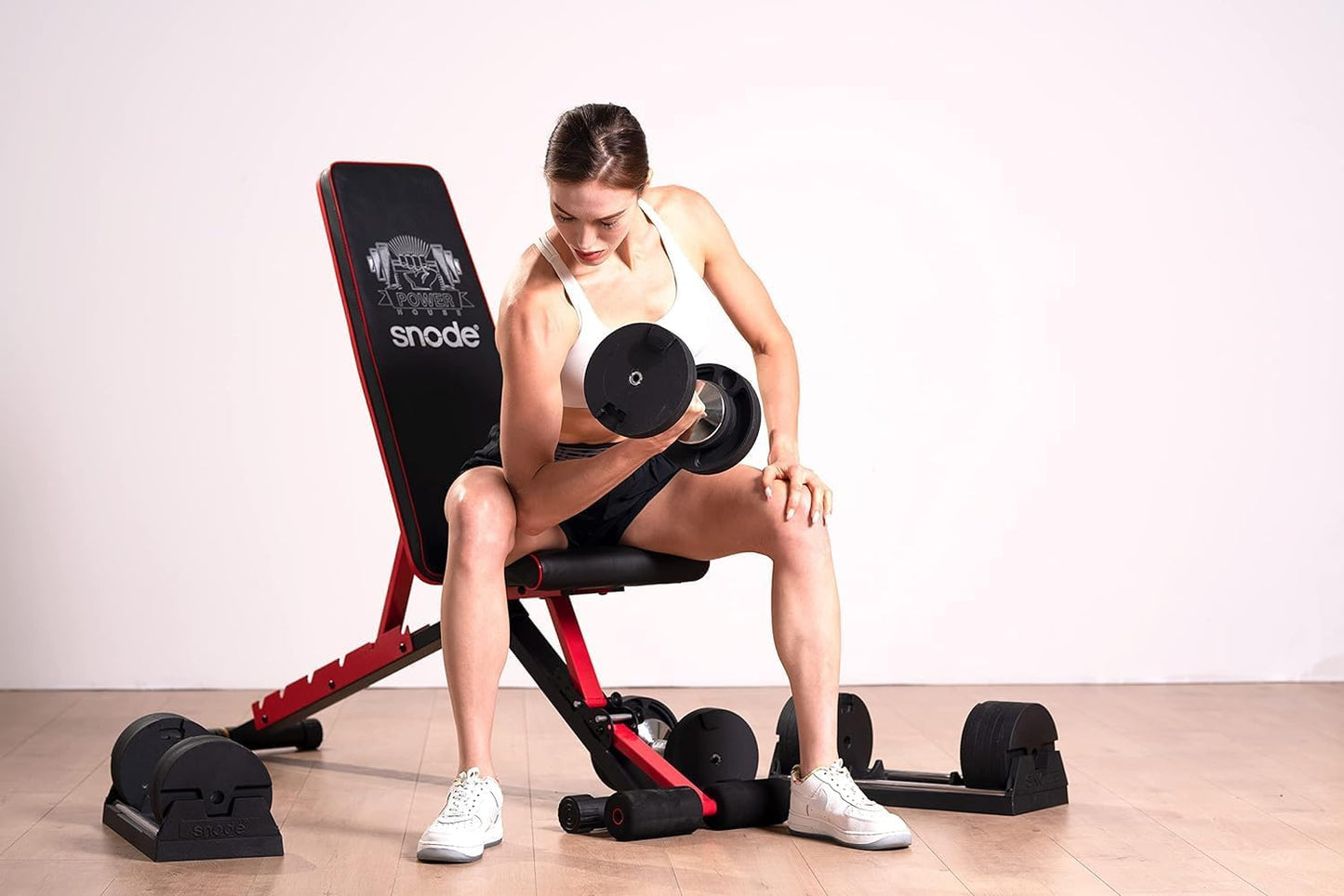 AD80 Drop Proof 80 Lbs Adjustable Dumbbell Set -Exhaustion Training Weights Adjustable Dumbbells with Cast Iron Plates and Cradle, Knurled Handle, Fast Adjust, Compact Home Gym Equipment for Bench & Press