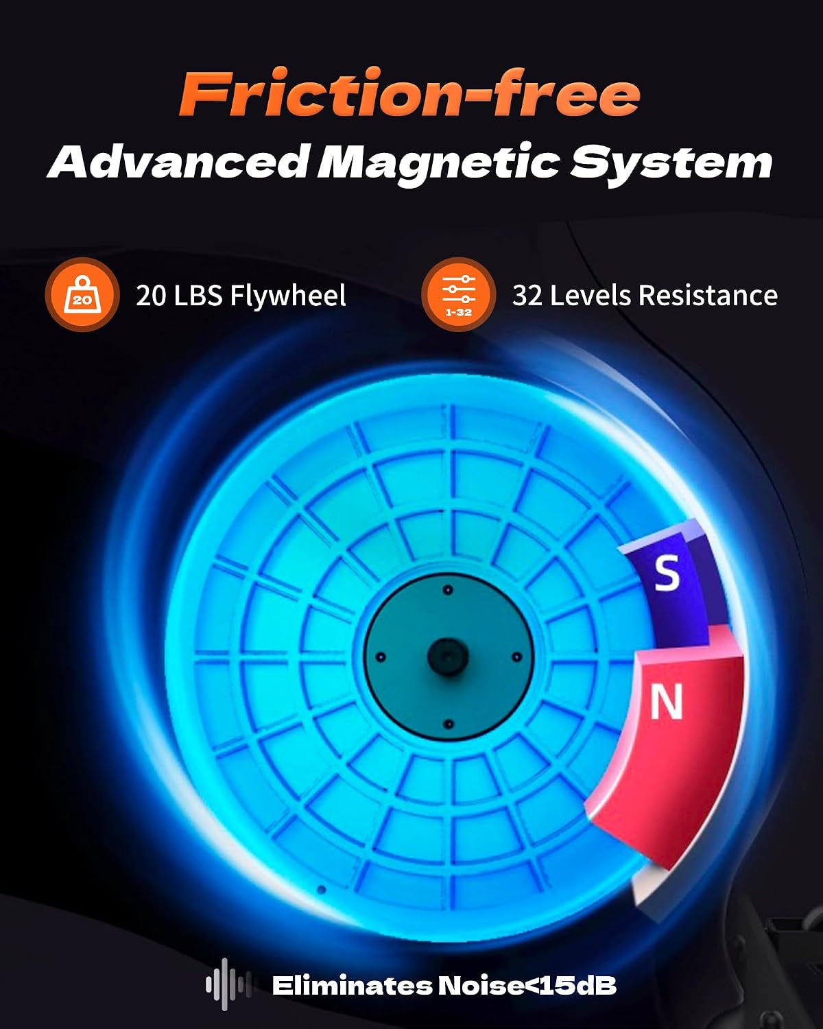 Elliptical Exercise Machine for Home with 32 Resistance Levels