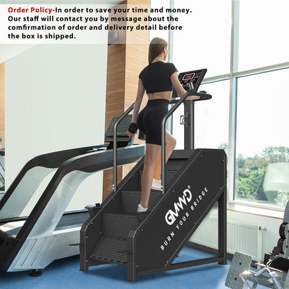 Stair Stepper Machine, Commercial Grade Stair Climber with Bluetooth, Stair Machine for Cardio, 15 Resistance Levels, 24-164 Steps/Min, Exercise Machine with LED Display for Home
