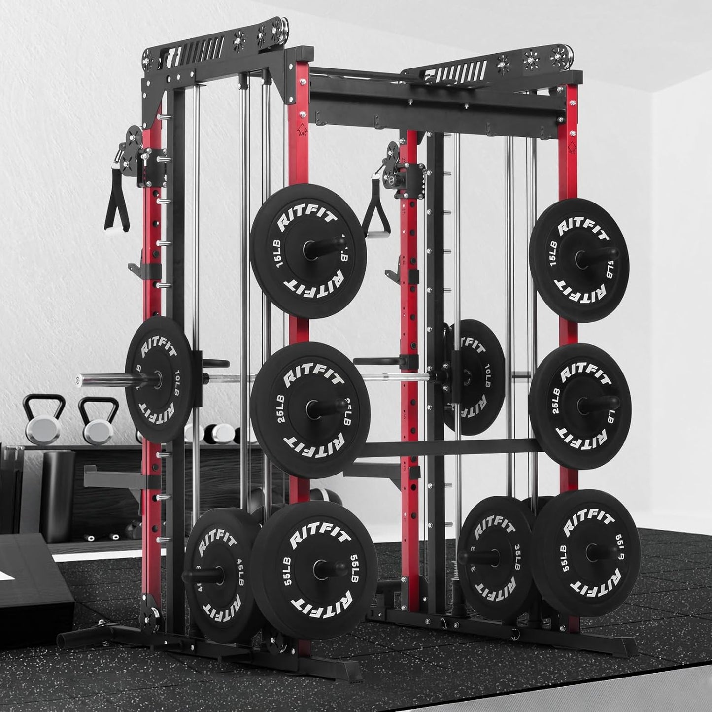 M1 Pro Smith Machine Cable Crossover Power Cage Home Gym