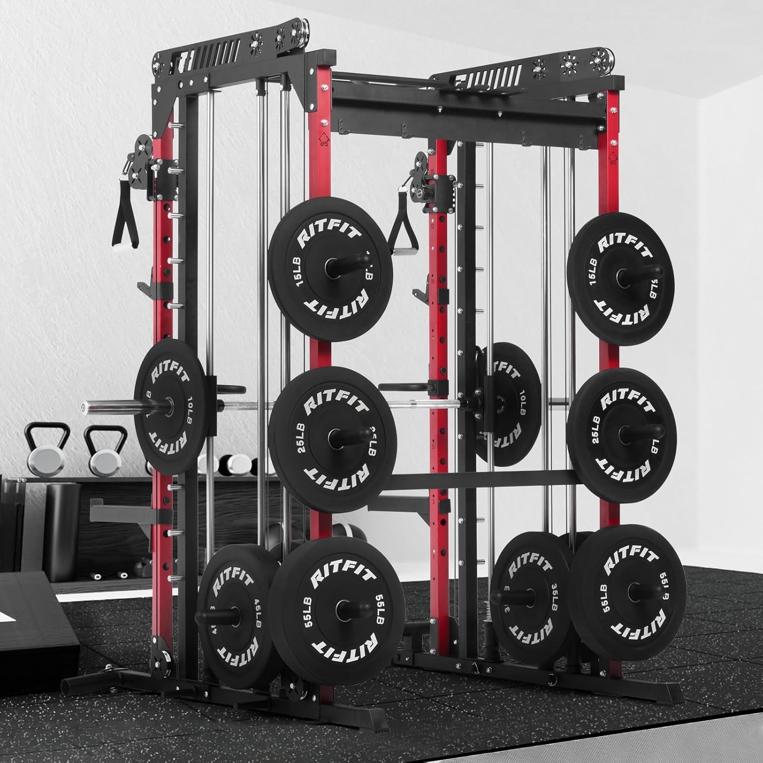 M1 Pro Smith Machine Cable Crossover Power Cage Home Gym