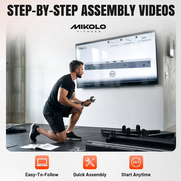 Mikolo Dual-Sided Smith Machine Home Gym Station
