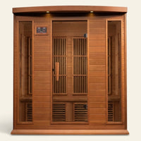 Dynamic Infrared Saunas 4 - Person Indoor Bluetooth Compatible FAR Infrared Sauna in Cedar — Studio Shot