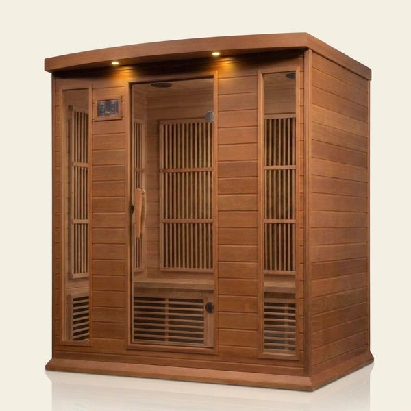 Infrared Sauna Built for Daily Wellness, 4-Person Capacity, FAR Infrared Technology, Cedar Construction — Studio Shot