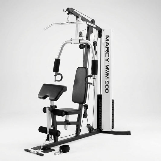 Pro MWM-988 Home Gym System 150 Pound Adjustable Weight Stack Machine — Studio Shot