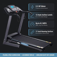 Treadmill 2.5HP Electric with 12Level Auto Incline Foldable Treadmill with LCD Monitor 220Lbs 8.5 Mph Speed Range for Home Gym Eercise Fitness — Results & Stats