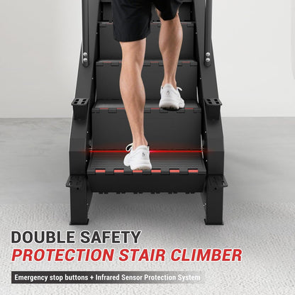 Stair Stepper Machine, Commercial Grade Stair Climber with Bluetooth, Stair Machine for Cardio, 15 Resistance Levels, 24-164 Steps/Min, Exercise Machine with LED Display for Home