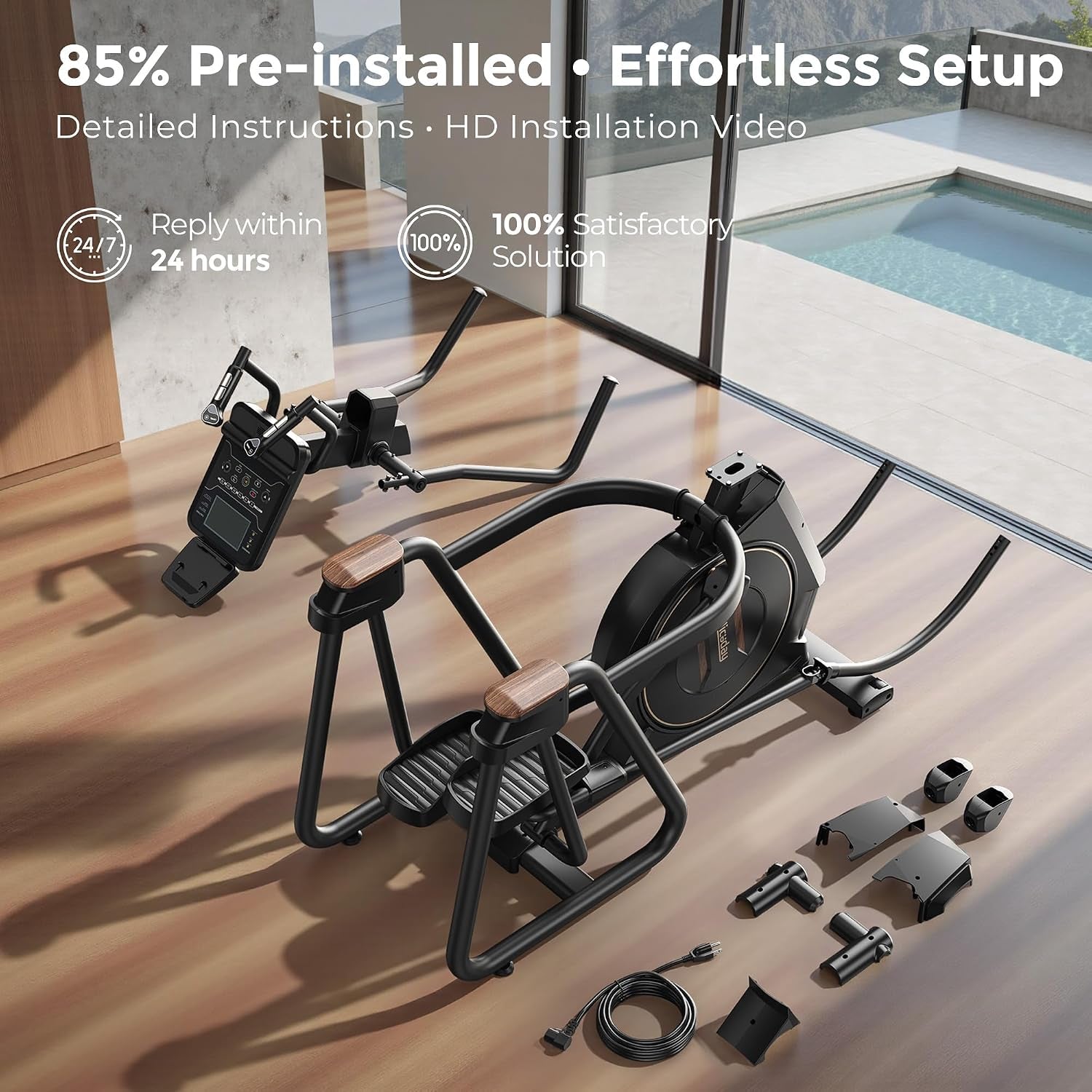 Commercial Elliptical Exercise Machines with 21IN Stride