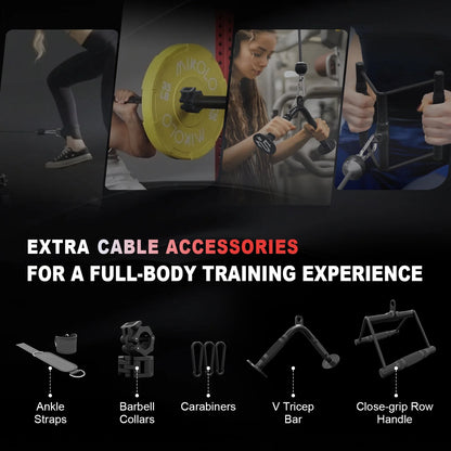 Smith Machine Power Cage, Multi-Function Home Gym System with Cable Crossover, 121LB Weight Stack