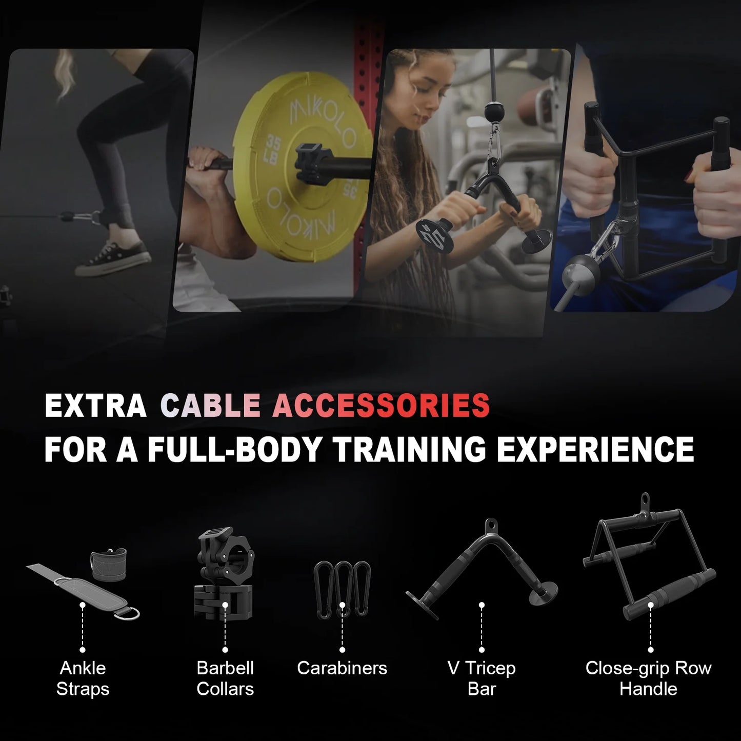 Smith Machine Power Cage, Multi-Function Home Gym System with Cable Crossover, 121LB Weight Stack (450LBS Dumbbells)