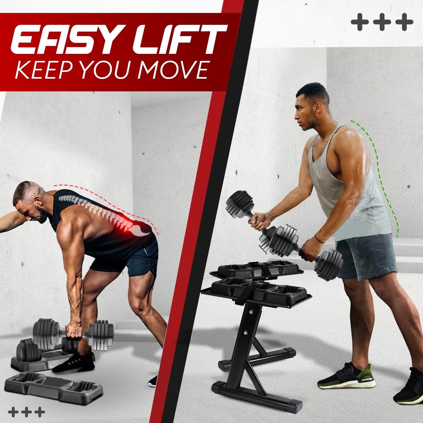 Stand for Adjustable Dumbbells up to 160 Pound, Dumbbells Spotter Stand, Dumbbells Rack & Weight Rack with Strap, Convenience & Safety, Easy Storage, Use Expandable Dumbbells