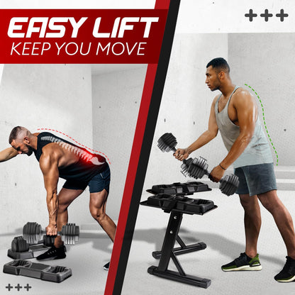 Stand for Adjustable Dumbbells up to 160 Pound, Dumbbells Spotter Stand, Dumbbells Rack & Weight Rack with Strap, Convenience & Safety, Easy Storage, Use Expandable Dumbbells