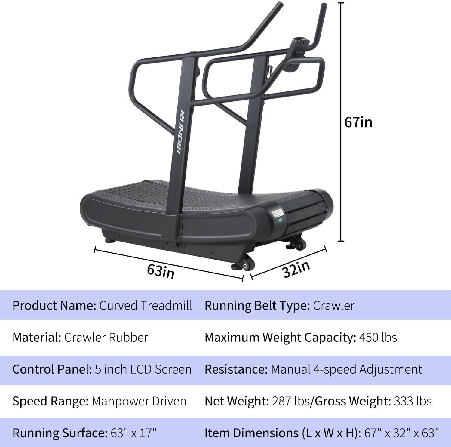Curved Treadmill for Home and Commercial Running Treadmill