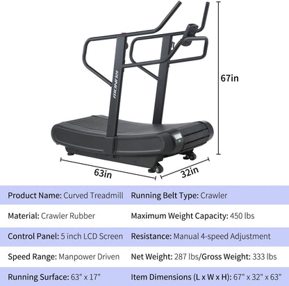 Curved Treadmill for Home and Commercial Running Treadmill