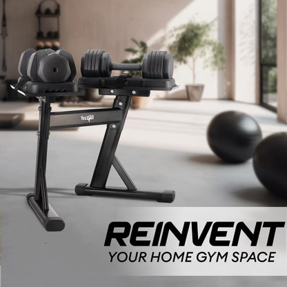 Stand for Adjustable Dumbbells up to 160 Pound, Dumbbells Spotter Stand, Dumbbells Rack & Weight Rack with Strap, Convenience & Safety, Easy Storage, Use Expandable Dumbbells